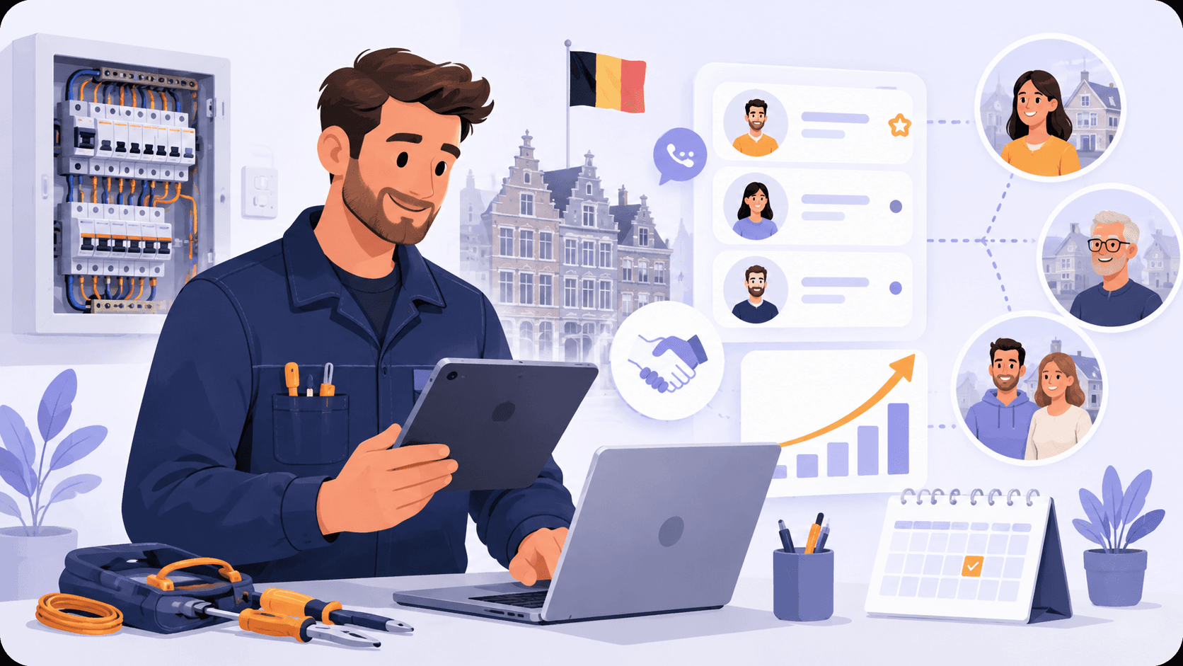 Comment trouver des clients comme électricien indépendant en Belgique ?